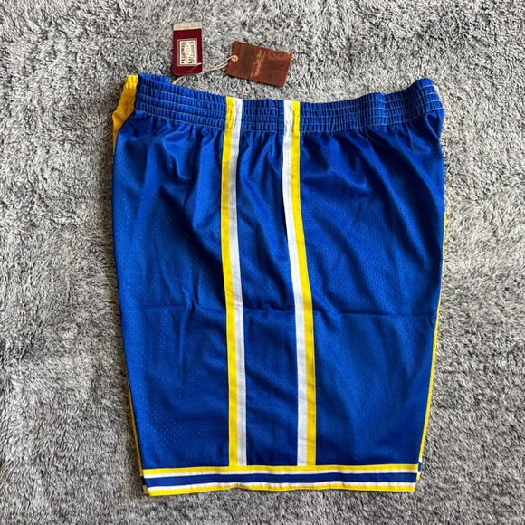 Men’s Golden State Warriors Shorts, Mitchell & Ness, NBA, Swingman 1995, 5XL - Picture 7 of 7